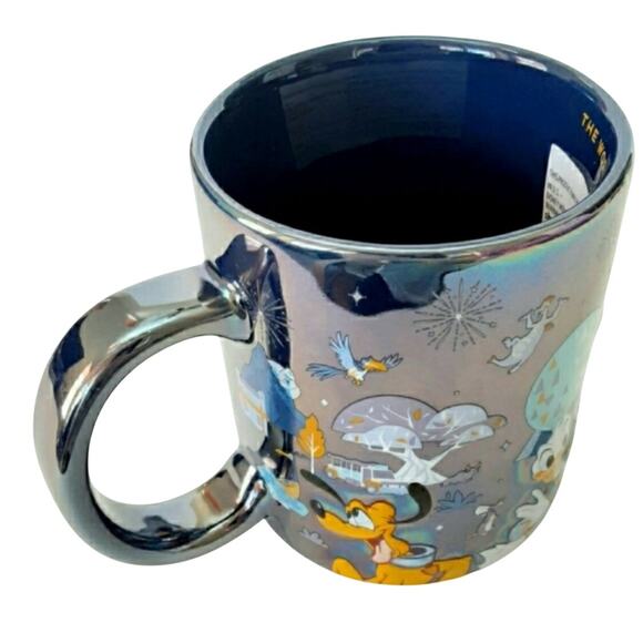 Disney Parks WDW 50th Celebration Magic Kingdom Coffee Mug Holographic Navy NWT - Picture 5 of 6